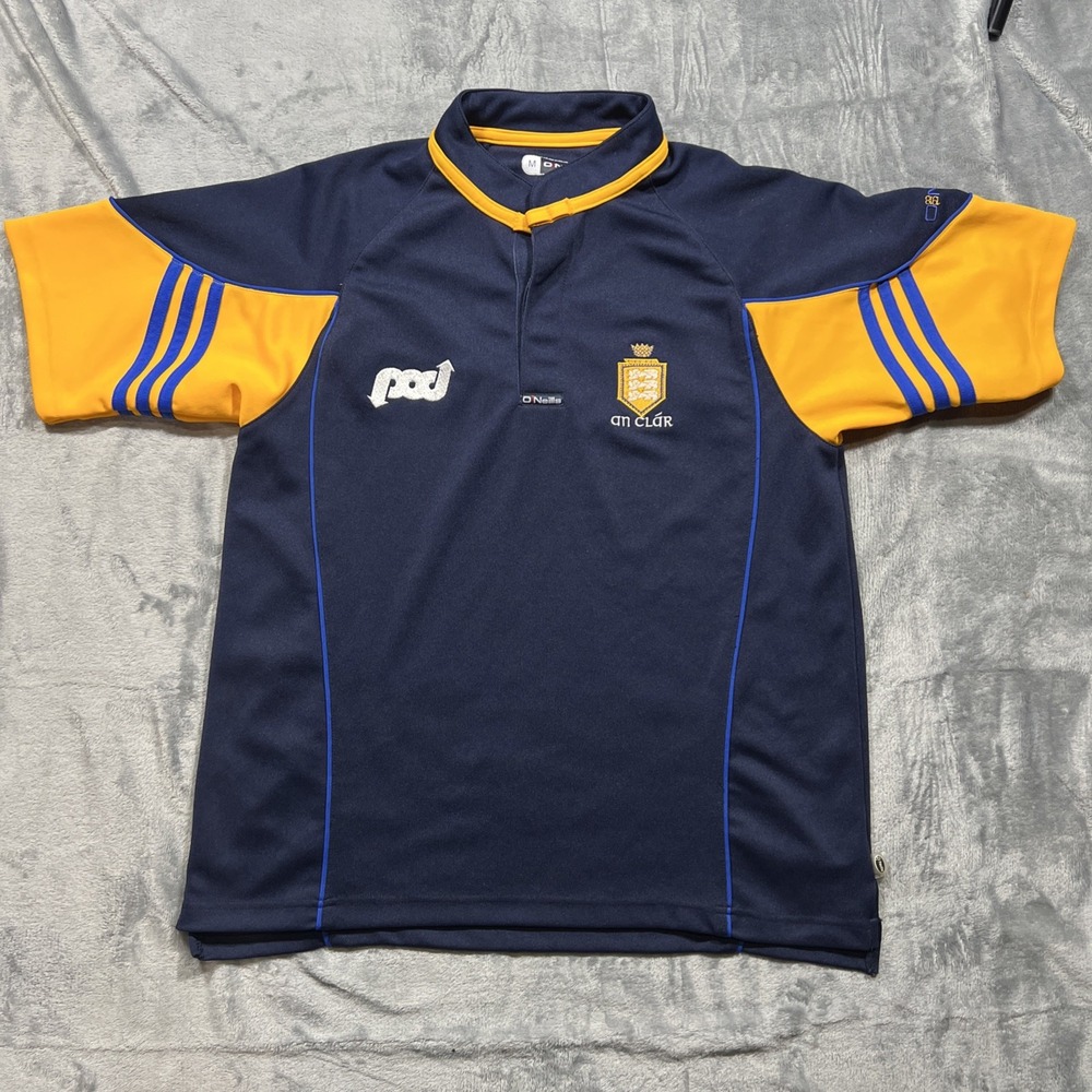 O'Neills Clare GAA An Clar Polo M Gaelic Football Hurling Jersey - Authentic